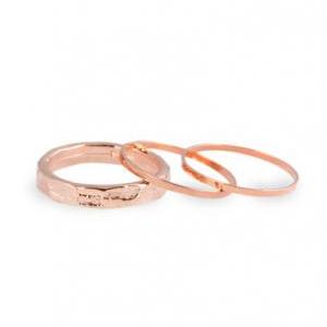 Z Combo Knuckle Rings - Rose Gold