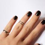 3 Above The Knuckle Silver Rings - Z Chrome Silver..