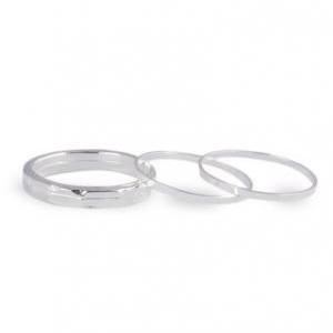 Z Combo Knuckle Rings - Classic Silver Combo