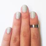 4 Thin Knuckle Rings - Chrome Silver Plated Thin..