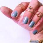 Above The Knuckle Rings - Gold Plated Chain With..