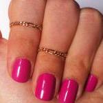 2 Above The Knuckle Rings - 14k Gold Filled Thin..