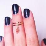 2 Above The Knuckle Rings - Gold Plated Thin Rings..