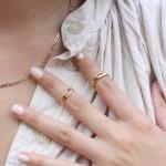 Z Combo Knuckle Rings - Gold Combo