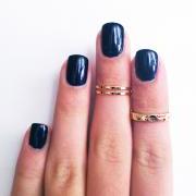 3 Above the Knuckle Gold Rings - Z Gold Combo - set of 3 rings stackable midi rings