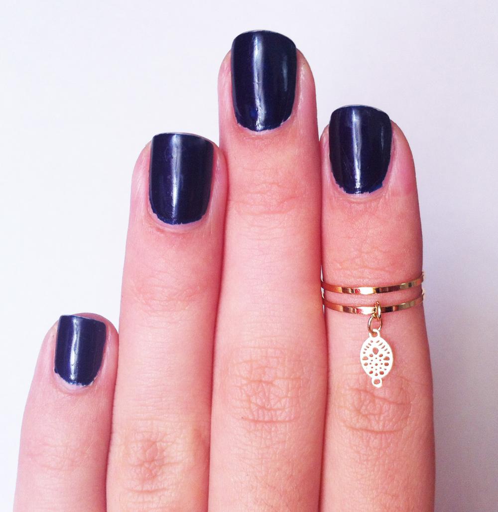 2 Above The Knuckle Rings - Gold Plated Thin Rings - With An Embellished Leaf Set Of 2 Gentle Midi Rings
